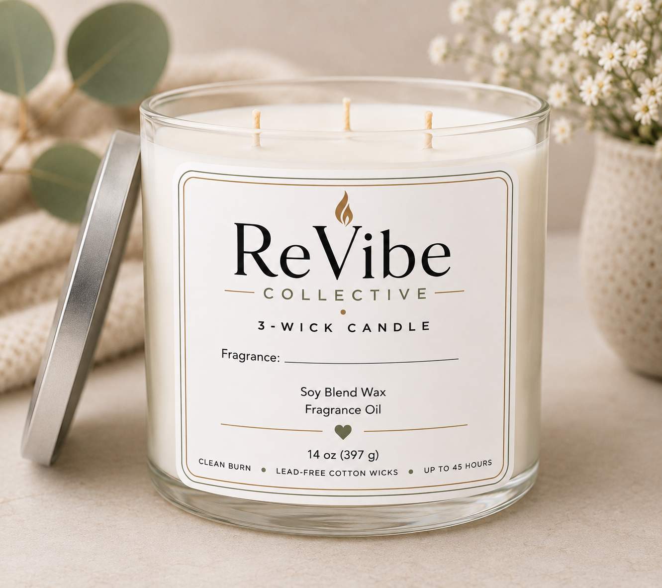 3-Wick Soy BlendCandle | 14 oz